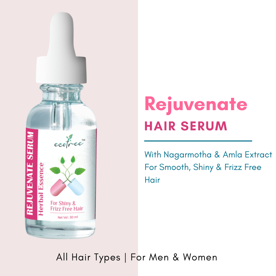 bottle of hair serum for smooth and shiny hair