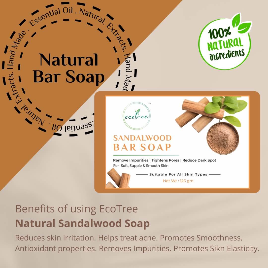 sandelwood bar soap made up of natural ingredients 